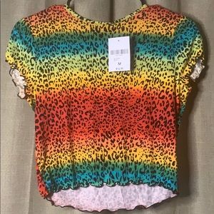Multi Colored Print Knit Top